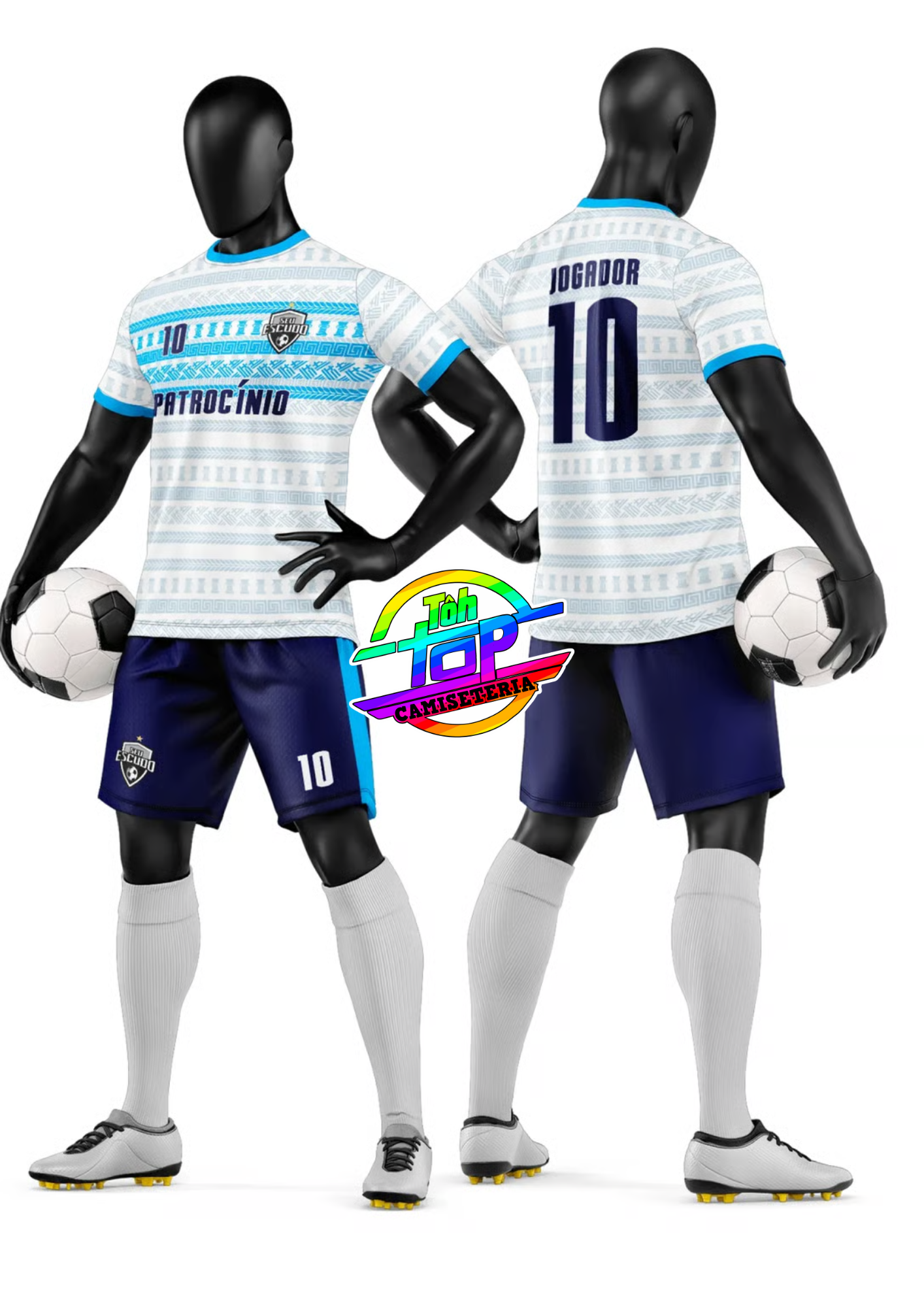 Kit short e camiseta futebol